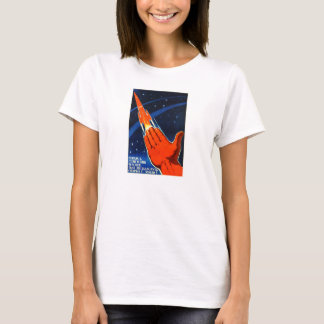 Sowjetisches Raum-Propaganda-Plakat-Shirt T-Shirt