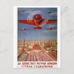 Sowjetpostkarte Flugzeug Postkarte