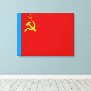 Sowjetrussland-Flagge, UdSSR, CCCP, Kommunismus, L Leinwanddruck