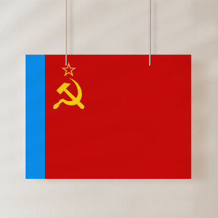 Sowjetrussland-Flagge, UdSSR, CCCP, Kommunismus, L Poster