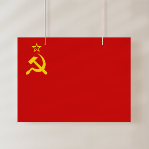 Sowjetunion-Flagge, UdSSR, CCCP, Kommunismus, Leni Poster