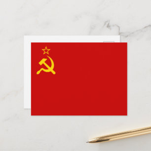 Sowjetunion-Flagge, UdSSR, CCCP, Kommunismus, Leni Postkarte