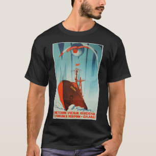Sowjetunion Gewerkschaft UdSSR Propaganda Weltraum T-Shirt