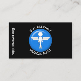SOY Allergy Medical Alert Card Visitenkarte