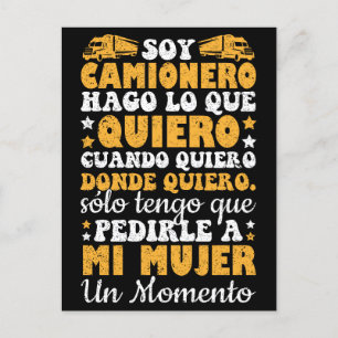 Soy Camionero Hago Lo Quiero Cuando Quiero Postkarte