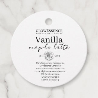 Soy Candle Label Flower
