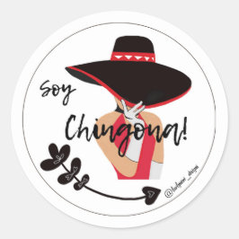 Soy Chingona Runder Aufkleber