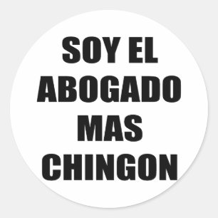 Soy El Abogado Mas Chingon Runder Aufkleber