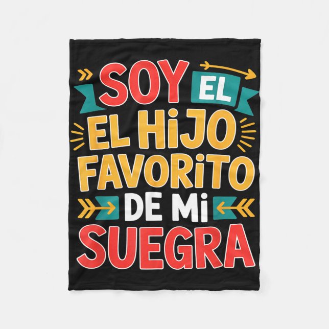 Soy el hijo favorito funny saying colorful fleecedecke (Vorderseite)
