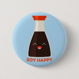 Soy Happy Niedlich Soy Sauce Feinschmecker Button