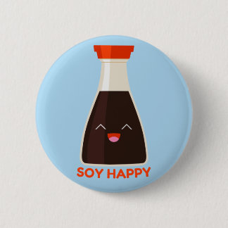 Soy Happy Niedlich Soy Sauce Feinschmecker Button
