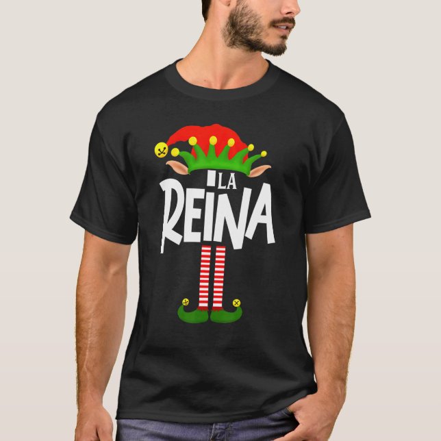Soy La Reina Elf Familiengruppe auf Spanisch T-Shirt (Vorderseite)