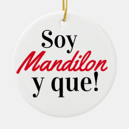 Soy mandilon y que keramik ornament