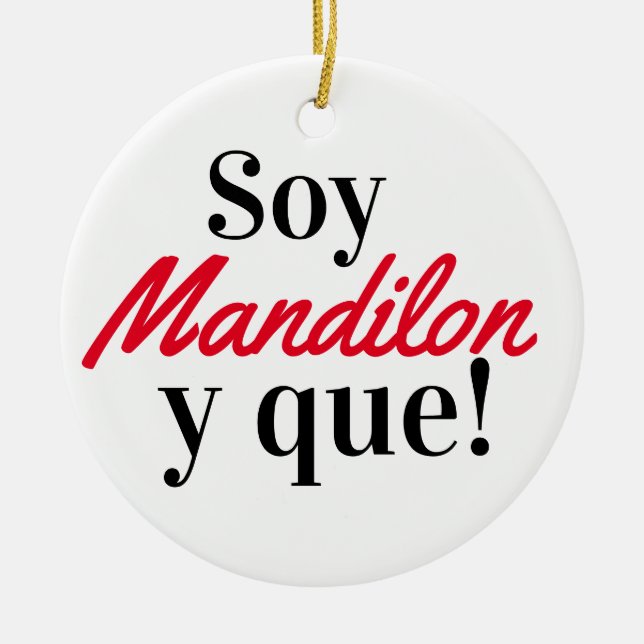Soy mandilon y que keramik ornament (Vorne)