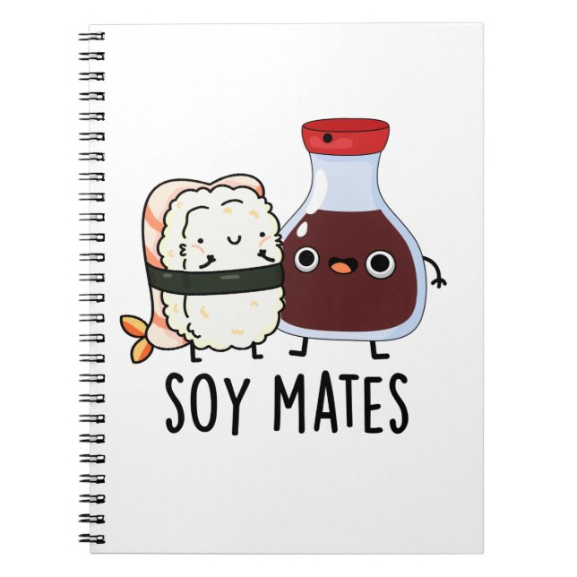 Soy Mates Funny Soy Sauce Puff Notizblock (Vorderseite)