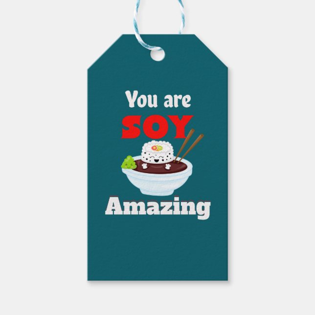 Soy phantastisch Kawaii Sushi Geschenkanhänger (Vorderseite)