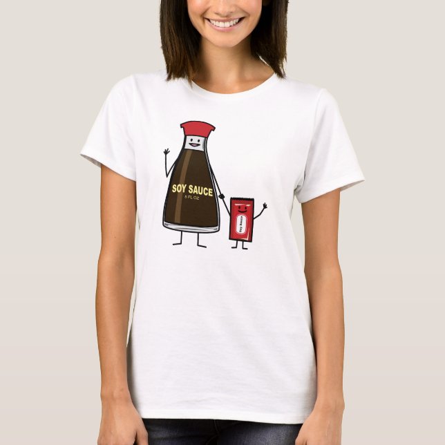 Soy Sauce Flasche Packet Kinder-Kondition asiatisc T-Shirt (Vorderseite)