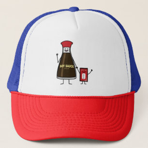 Soy Sauce Flasche Packet Kinderzubereitung asiatis Truckerkappe