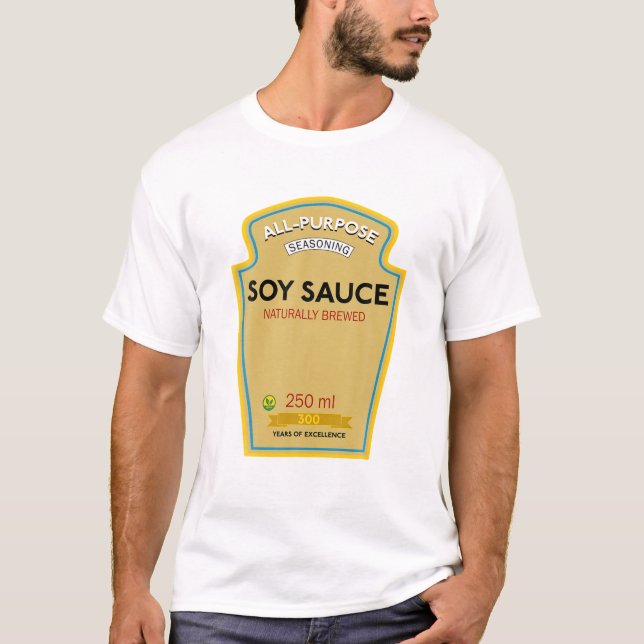 Soy Sauce Funny Costume Vegan T-Shirt (Vorderseite)