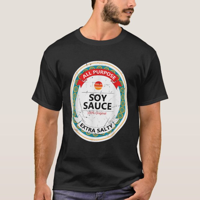 Soy Sauce Funny Halloween Kostüm DIY Matching Cou T-Shirt (Vorderseite)