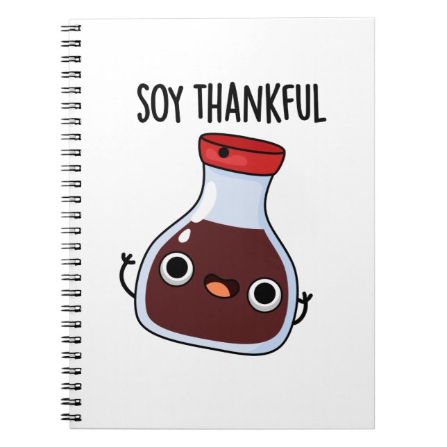 Soy Thankful Funny Soy Sauce Puff Notizblock (Vorderseite)