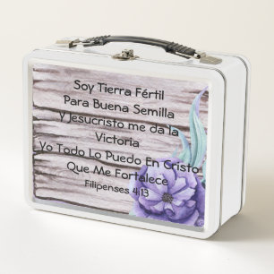 Soy Tierra Fértil Para Buena Semilla Metall Brotdose