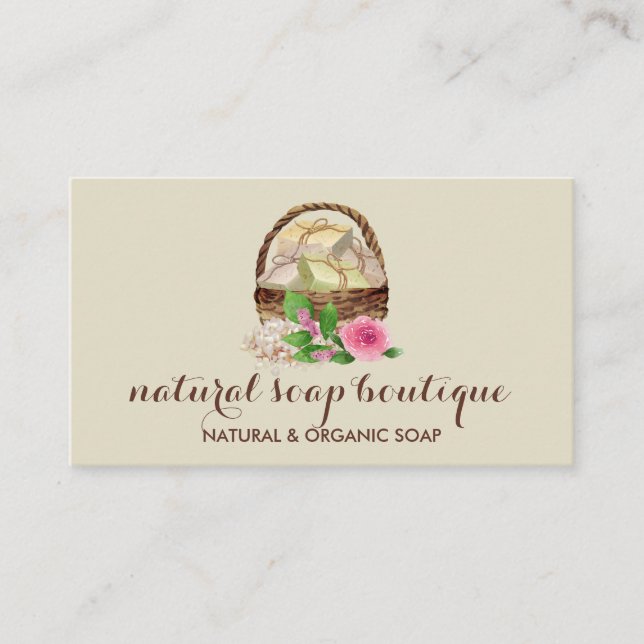 Soy Wax Soap Homemade Lavender Visitenkarte (Vorderseite)