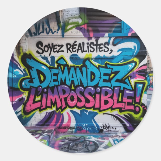 "Soyez Réalistes, Demandez L’impossible!" Sticker (Vorderseite)