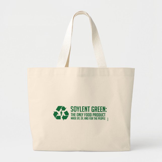 Soylent grüne Taschen-Tasche Jumbo Stoffbeutel (Vorne)