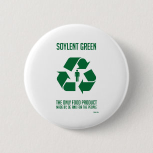 Soylent grüner Knopf Button