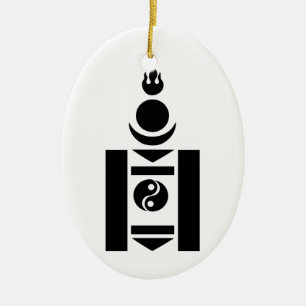 Soyombo Mongolian-Symbol Keramikornament