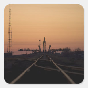 Soyuz-Launchpad Quadratischer Aufkleber