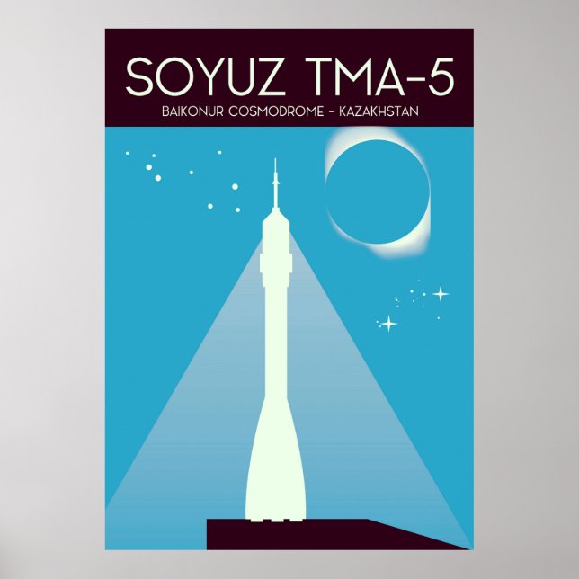 Soyuz TMA-5 Weltraumkunst Poster (Vorne)