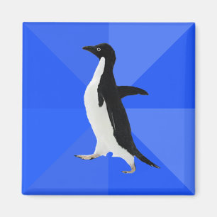 Sozial Awkward Penguin ("Anpassen", um Text hinzuz Magnet