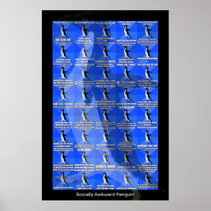 Sozial-Awkward-Pinguin-Poster Poster