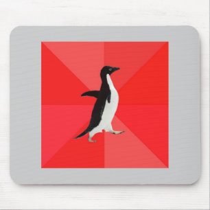 Sozial fantastisches Penguin-Ratetier Meme Mousepad