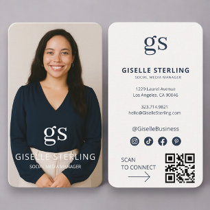 Sozial-Media-Manager-Foto-QR-Code Professional Visitenkarte