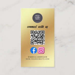 Sozial-Media-QR-Code Modern Pro Minimalistisch Ele Visitenkarte