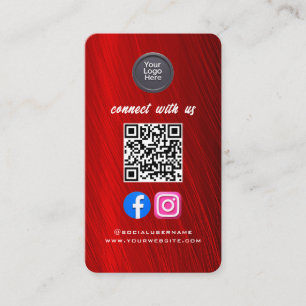 Sozial Media QR Code Modern Pro Minimalistisch Ele Visitenkarte