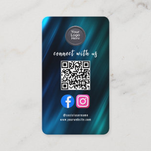 Sozial Media QR Code Modern Pro Minimalistisch Ele Visitenkarte