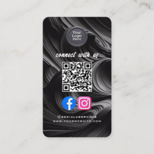 Sozial Media QR Code Modern Pro Minimalistisch Ele Visitenkarte