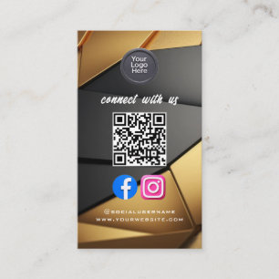 Sozial Media QR Code Modern Pro Minimalistisch Ele Visitenkarte