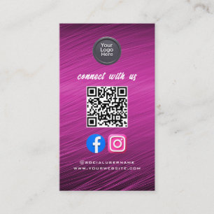 Sozial Media QR Code Modern Pro Minimalistisch Ele Visitenkarte