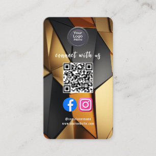 Sozial Media QR Code Modern Pro Minimalistisch Ele Visitenkarte