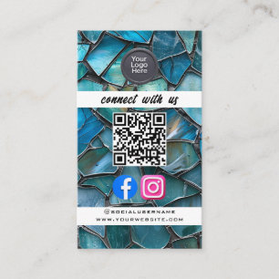 Sozial Media QR Code Modern Pro Minimalistisch Ele Visitenkarte