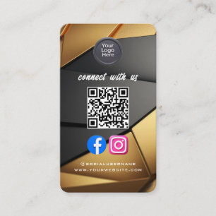 Sozial Media QR Code Modern Pro Minimalistisch Ele Visitenkarte
