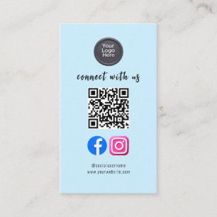 Sozial Media QR Code Modern Pro Minimalistisch Ele Visitenkarte