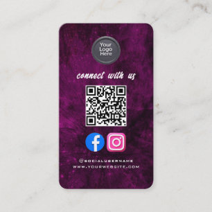 Sozial Media QR Code Modern Pro Minimalistisch Ele Visitenkarte