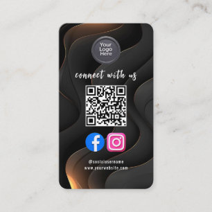 Sozial Media QR Code Modern Pro Minimalistisch Ele Visitenkarte