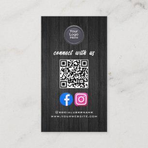 Sozial Media QR Code Modern Pro Minimalistisch Ele Visitenkarte